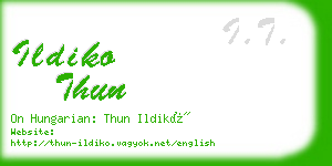 ildiko thun business card